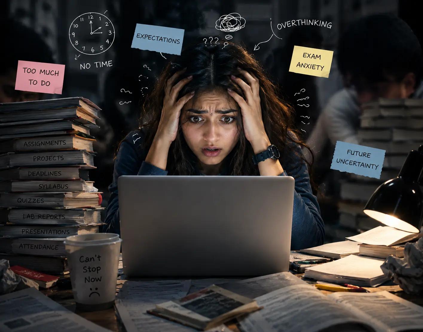 Students studying