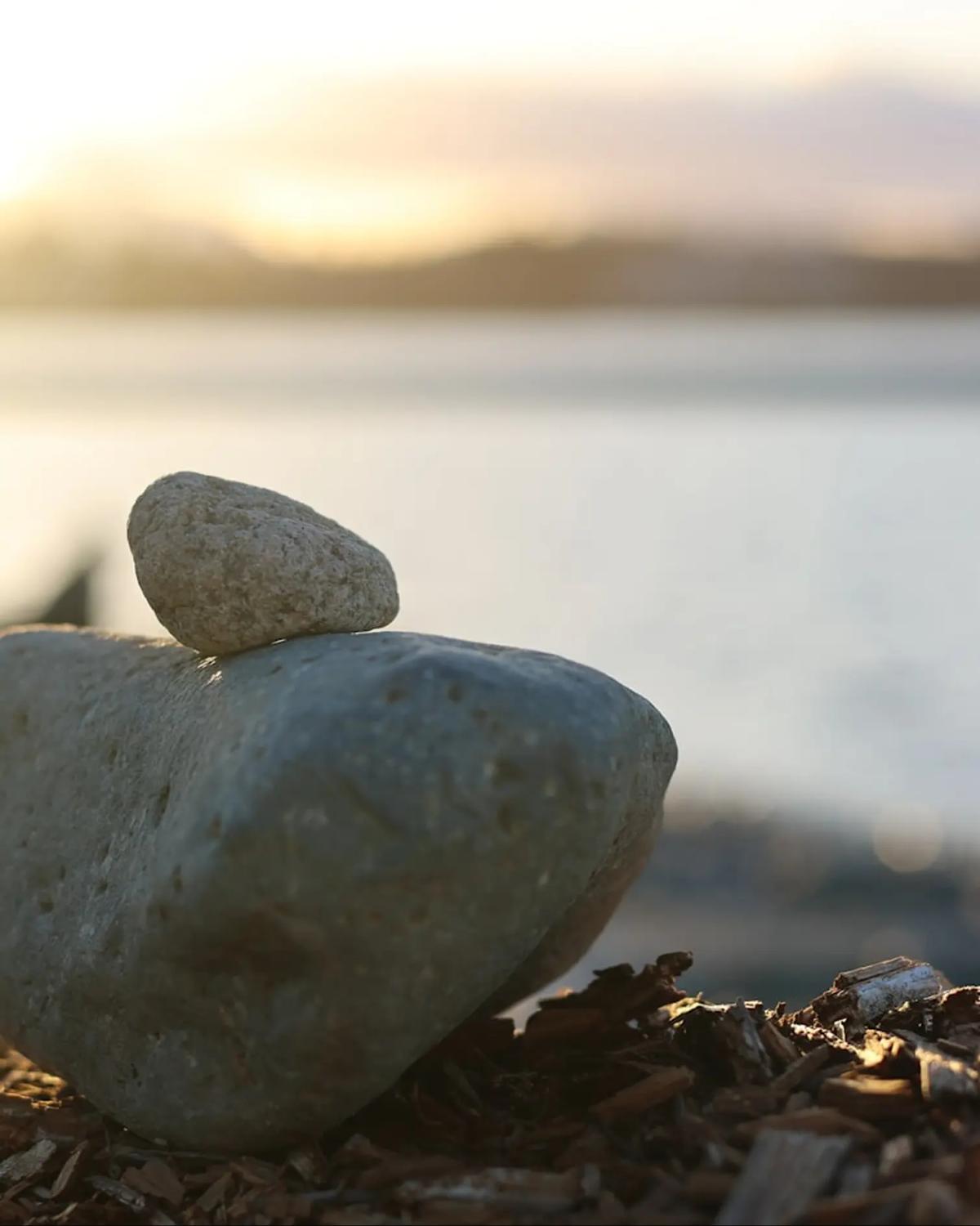 Zen stones balancing
