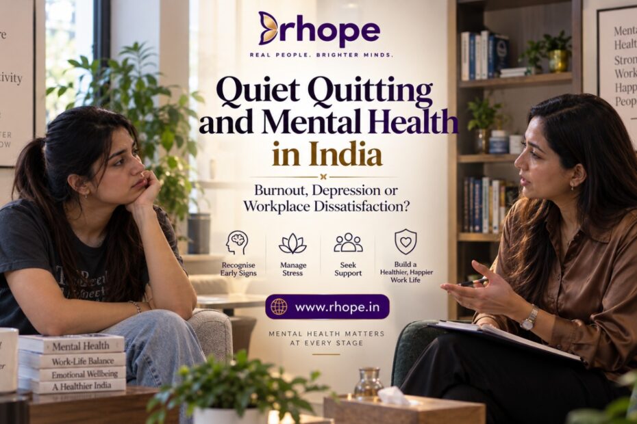 Quiet Quitting and Mental Health in India, Burnout or Depression.